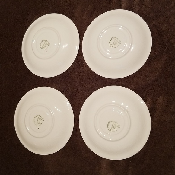 1940s Vintage Royal Winton Grimwades Orange Green Lustreware Set 4 Cups/Saucers - Picture 5 of 17